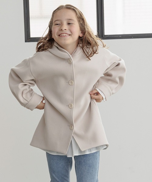 GLOBAL WORK（グローバルワーク）の「ウーリーテックフードコート/193415（その他アウター・キッズ・ホワイト系その他/ベージュ・100cm/110cm/120cm/130cm/140cm/150cm/160cm）」の21枚目の写真