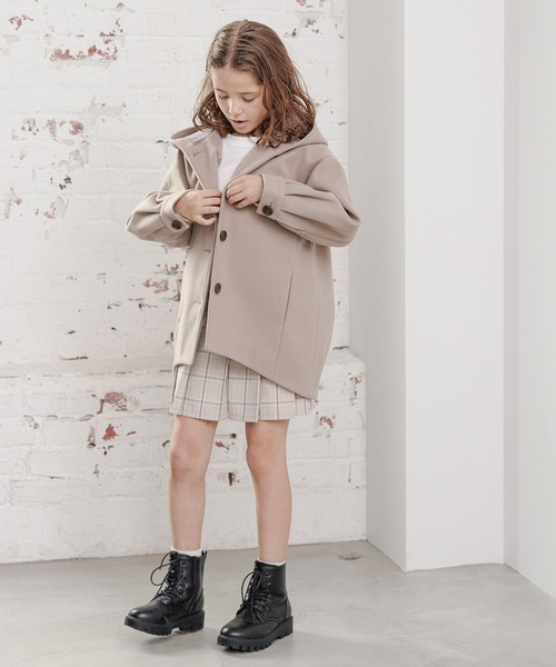 GLOBAL WORK（グローバルワーク）の「ウーリーテックフードコート/193415（その他アウター・キッズ・ホワイト系その他/ベージュ・100cm/110cm/120cm/130cm/140cm/150cm/160cm）」の8枚目の写真