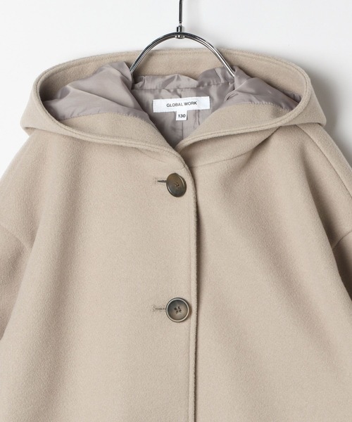 GLOBAL WORK（グローバルワーク）の「ウーリーテックフードコート/193415（その他アウター・キッズ・ホワイト系その他/ベージュ・100cm/110cm/120cm/130cm/140cm/150cm/160cm）」の5枚目の写真