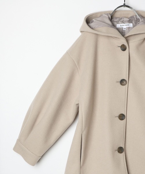 GLOBAL WORK（グローバルワーク）の「ウーリーテックフードコート/193415（その他アウター・キッズ・ホワイト系その他/ベージュ・100cm/110cm/120cm/130cm/140cm/150cm/160cm）」の9枚目の写真