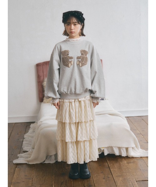 merry jenny（メリージェニー）の「mocomoco bearスウェット（スウェット・レディース・オフホワイト/グレー/レッド・FREE）」の8枚目の写真