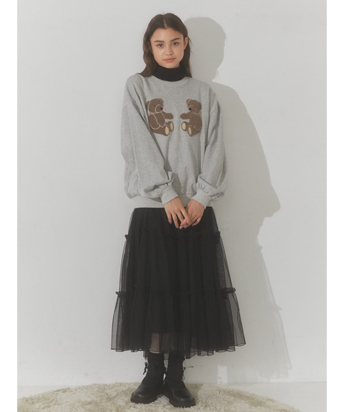 merry jenny（メリージェニー）の「mocomoco bearスウェット（スウェット・レディース・オフホワイト/グレー/レッド・FREE）」の13枚目の写真