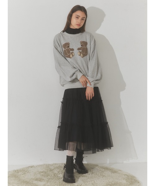 merry jenny（メリージェニー）の「mocomoco bearスウェット（スウェット・レディース・オフホワイト/グレー/レッド・FREE）」の12枚目の写真