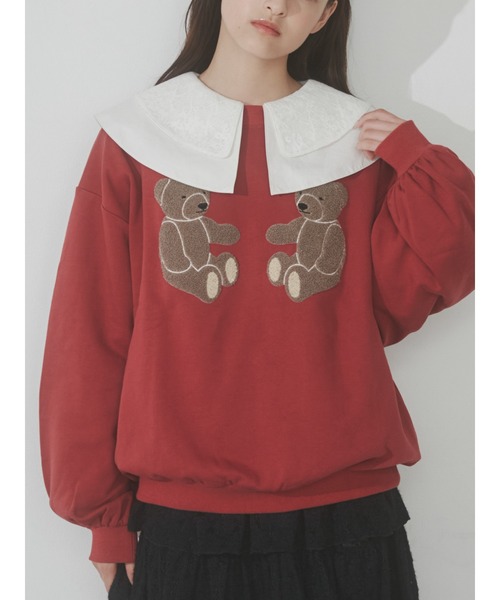 merry jenny（メリージェニー）の「mocomoco bearスウェット（スウェット・レディース・オフホワイト/グレー/レッド・FREE）」の17枚目の写真