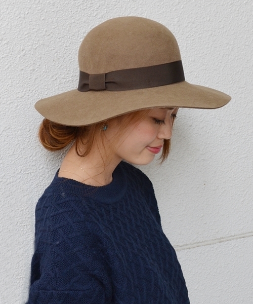 SHIPS for women(シップスフォーウィメン)の「grillo:ラウンドハット◇(ハット・レディース・グレー/ベージュ・ONE SIZE)」の1枚目の写真