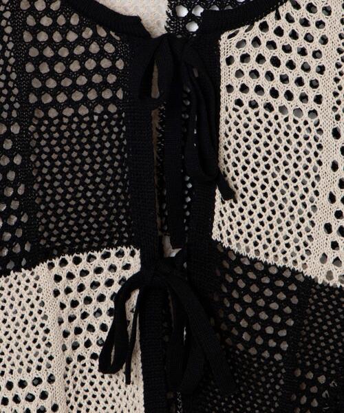 WEGO（ウィゴー）の「WEGO/パッチワークカラーニットカーデ（カーディガン/ボレロ・レディース・ブラック/オレンジ・FREE）」の12枚目の写真