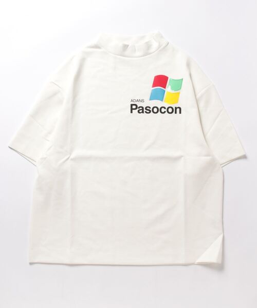 ADANS(アダンス)の「ADANS/アダンス/PASOCON TEE(Tシャツ/カットソー・メンズ・ホワイト/ブラック・L/M/S)」の2枚目の写真