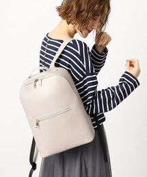 ◆【軽量/A4】フェイクレザー2層リュック