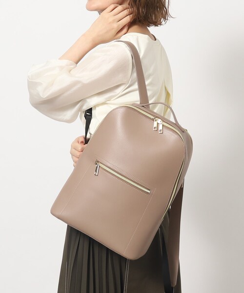 grove（グローブ）の「◆【軽量／A4】フェイクレザー2層リュック（バックパック/リュック・レディース・ブラック/サンドベージュ/ライトグレー/ネイビー系5・00）」の3枚目の写真