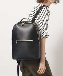 ◆【軽量／A4】フェイクレザー2層リュック