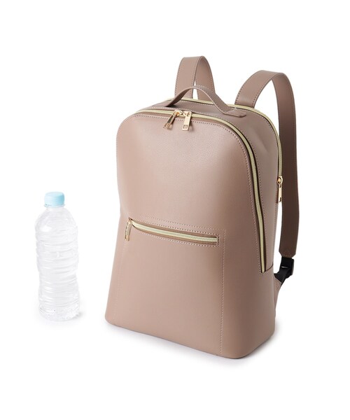 grove（グローブ）の「◆【軽量／A4】フェイクレザー2層リュック（バックパック/リュック・レディース・ブラック/サンドベージュ/ライトグレー/ネイビー系5・00）」の5枚目の写真