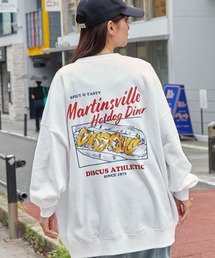 DISCUS ATHLETIC（ディスカス　アスレチック）の「DISCUS ATHLETIC/ディスカス アスレチック グラフィックデザインプリント 裏毛オーバーサイズ スウェット プルオーバー（スウェット）」