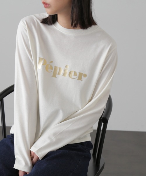 FREE'S MART(フリーズマート)の「◆ロゴロングTシャツ(Tシャツ/カットソー・レディース・ベージュ/ホワイト/ホワイト系その他・FREE)」の3枚目の写真