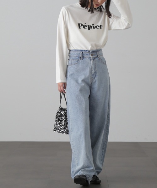 FREE'S MART(フリーズマート)の「◆ロゴロングTシャツ(Tシャツ/カットソー・レディース・ベージュ/ホワイト/ホワイト系その他・FREE)」の8枚目の写真
