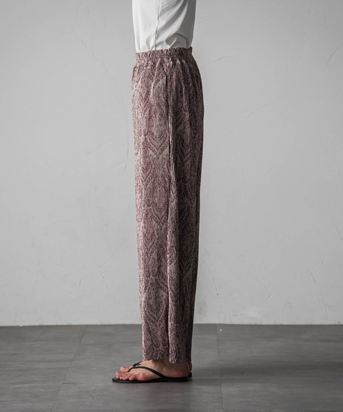 socolla（ソコラ）の「ペイズリー柄プリーツパンツ（その他パンツ・レディース・チャコールグレー/キャメル・M）」の10枚目の写真