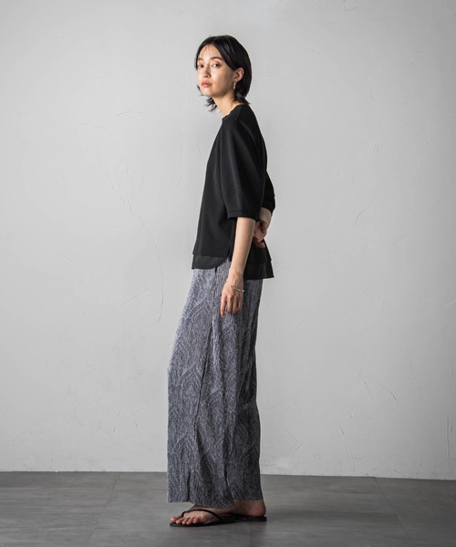 socolla（ソコラ）の「ペイズリー柄プリーツパンツ（その他パンツ・レディース・チャコールグレー/キャメル・M）」の15枚目の写真