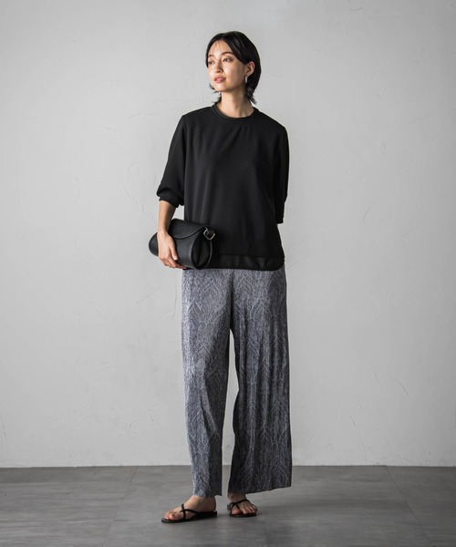 socolla（ソコラ）の「ペイズリー柄プリーツパンツ（その他パンツ・レディース・チャコールグレー/キャメル・M）」の16枚目の写真