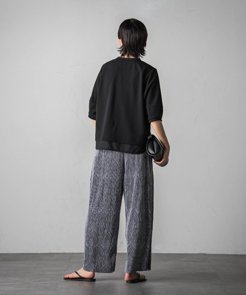 socolla（ソコラ）の「ペイズリー柄プリーツパンツ（その他パンツ・レディース・チャコールグレー/キャメル・M）」の18枚目の写真