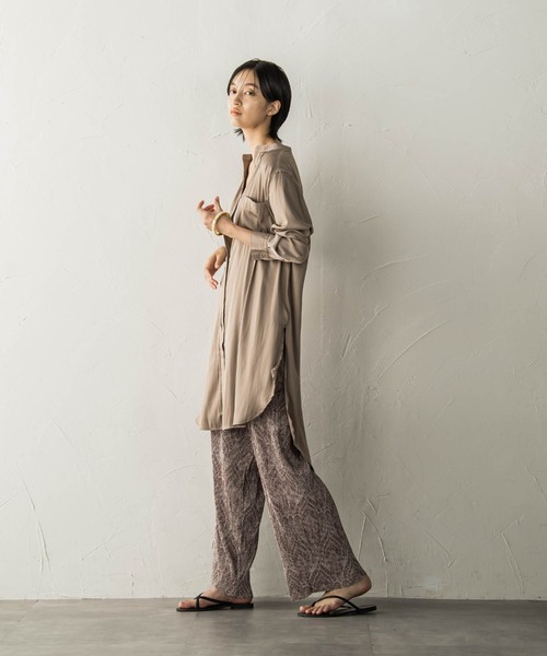 socolla（ソコラ）の「ペイズリー柄プリーツパンツ（その他パンツ・レディース・チャコールグレー/キャメル・M）」の22枚目の写真