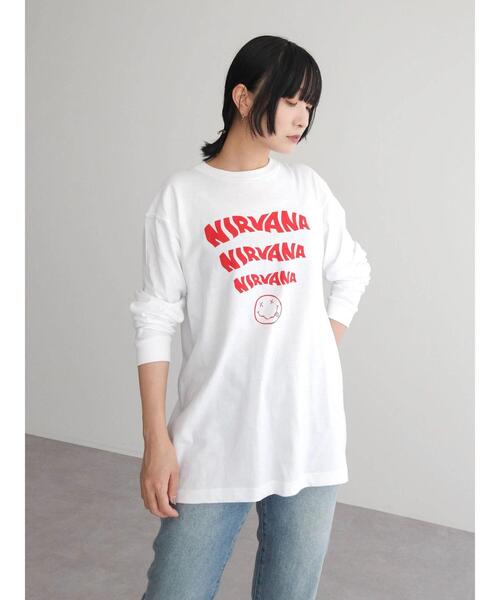 Green Parks(グリーンパークス)の「ROCK Tシャツ(Tシャツ/カットソー・レディース・グレー/オフホワイト・FREE)」の1枚目の写真