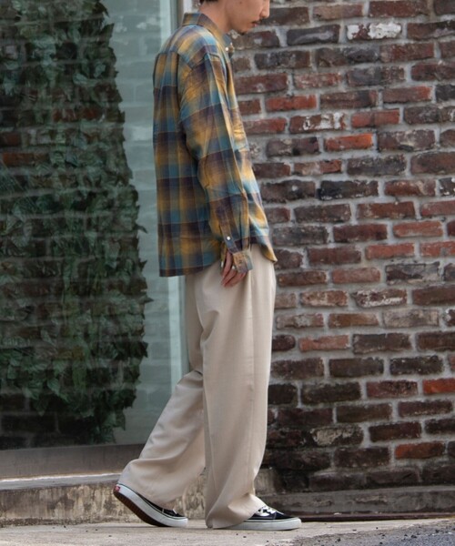 GLOSTER(グロスター)の「【限定展開】【GLOSTER/グロスター】オンブレ チェックシャツ ボタンダウン(シャツ/ブラウス・メンズ・ブラック/イエロー・L/XL/M)」の20枚目の写真