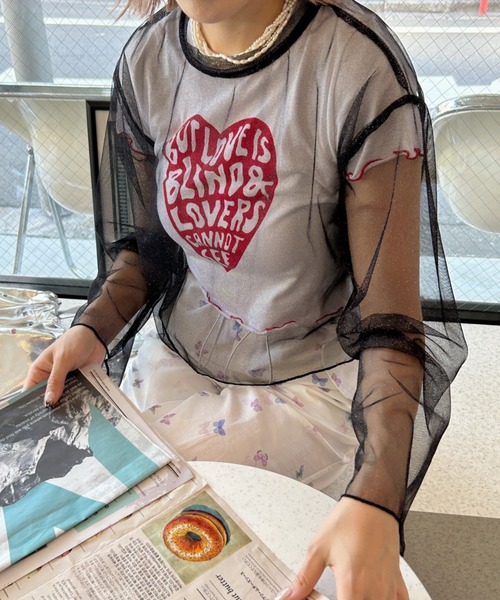 MYMOOD.(マイムード)の「ラメチュールショートトップス(Tシャツ/カットソー・レディース・ライトベージュ/ブラック/ピンク・FREE)」の21枚目の写真