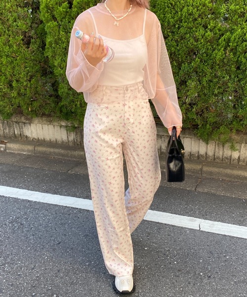 MYMOOD.(マイムード)の「ラメチュールショートトップス(Tシャツ/カットソー・レディース・ライトベージュ/ブラック/ピンク・FREE)」の15枚目の写真