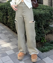 clear | サイドスリットカラーデニム[低身長用サイズ有]≪2024AW≫(デニムパンツ)