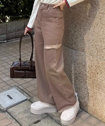 clear | サイドスリットカラーデニム ≪2023AW新作≫(デニムパンツ)