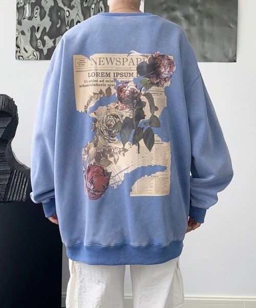 【セール】【FVLMEN】flower back print sweat pullover/フラワー バックプリント スウェット プルオーバー（スウェット）｜FVLMEN（フルメン）