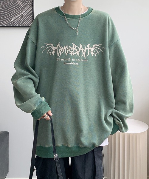 FVLMEN(フルメン)の「【FVLMEN】flower back print sweat pullover/フラワー バックプリント スウェット プルオーバー(スウェット・メンズ・ブラウン/ブルー/ブラック/グリーン・MEDIUM/LARGE/X-LARGE)」の10枚目の写真