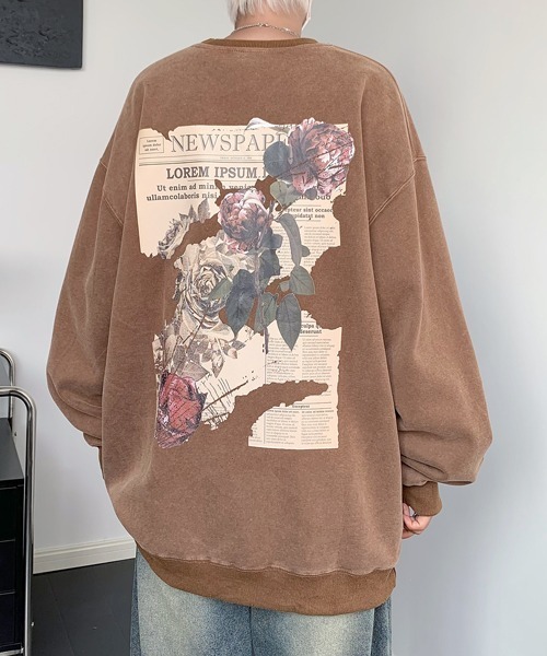 FVLMEN(フルメン)の「【FVLMEN】flower back print sweat pullover/フラワー バックプリント スウェット プルオーバー(スウェット・メンズ・ブラウン/ブルー/ブラック/グリーン・MEDIUM/LARGE/X-LARGE)」の18枚目の写真