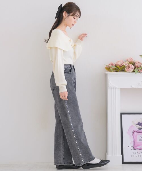 ニット系リボン❁確認用です ROOP TOKYO ニット セーター Ribbon motif mix knit / リボン