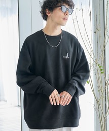 RAGEBLUE | ワンポイント刺繍/カットスウェードクルーネックプルオーバー(スウェット)