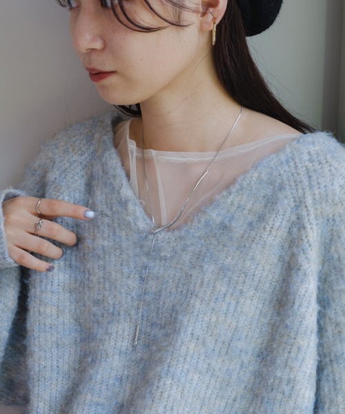 Kastane(カスタネ)の「【fiw.】カーブネックレス(ネックレス・レディース・ゴールド/シルバー・FREE)」の5枚目の写真