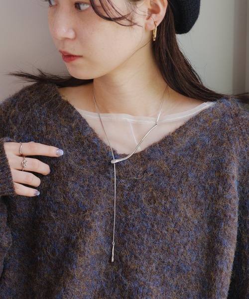 Kastane(カスタネ)の「【fiw.】カーブネックレス(ネックレス・レディース・ゴールド/シルバー・FREE)」の6枚目の写真