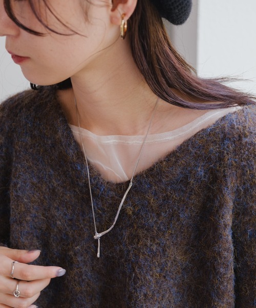 Kastane(カスタネ)の「【fiw.】カーブネックレス(ネックレス・レディース・ゴールド/シルバー・FREE)」の7枚目の写真