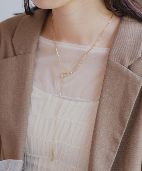 Kastane(カスタネ)の「【fiw.】カーブネックレス(ネックレス・レディース・ゴールド/シルバー・FREE)」の16枚目の写真