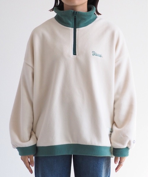 DISCUS ATHLETIC(ディスカス アスレチック)の「【DISUCUS ATHLETIC】フリースハーフジップスウェット(Tシャツ/カットソー・レディース・キャメル/オフホワイト・M)」の12枚目の写真