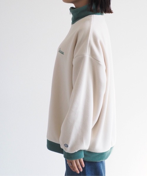 DISCUS ATHLETIC(ディスカス アスレチック)の「【DISUCUS ATHLETIC】フリースハーフジップスウェット(Tシャツ/カットソー・レディース・キャメル/オフホワイト・M)」の13枚目の写真