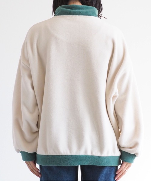DISCUS ATHLETIC(ディスカス アスレチック)の「【DISUCUS ATHLETIC】フリースハーフジップスウェット(Tシャツ/カットソー・レディース・キャメル/オフホワイト・M)」の14枚目の写真