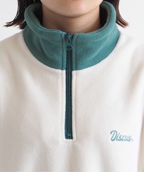 DISCUS ATHLETIC(ディスカス アスレチック)の「【DISUCUS ATHLETIC】フリースハーフジップスウェット(Tシャツ/カットソー・レディース・キャメル/オフホワイト・M)」の15枚目の写真