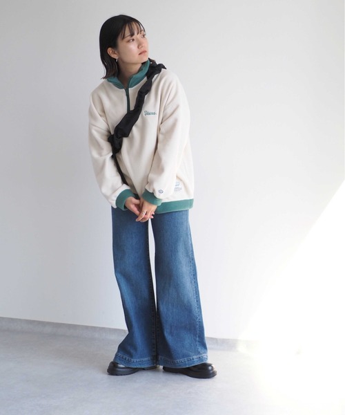 DISCUS ATHLETIC(ディスカス アスレチック)の「【DISUCUS ATHLETIC】フリースハーフジップスウェット(Tシャツ/カットソー・レディース・キャメル/オフホワイト・M)」の11枚目の写真
