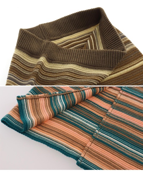 anap mimpi（アナップミンピ）の「マルチボーダータイトニットスカート（スカート・レディース・ブラウン/キャメル・FREE）」の18枚目の写真