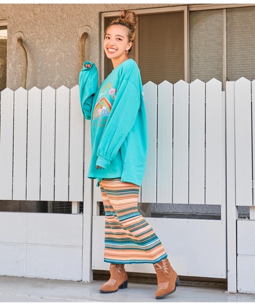 anap mimpi（アナップミンピ）の「マルチボーダータイトニットスカート