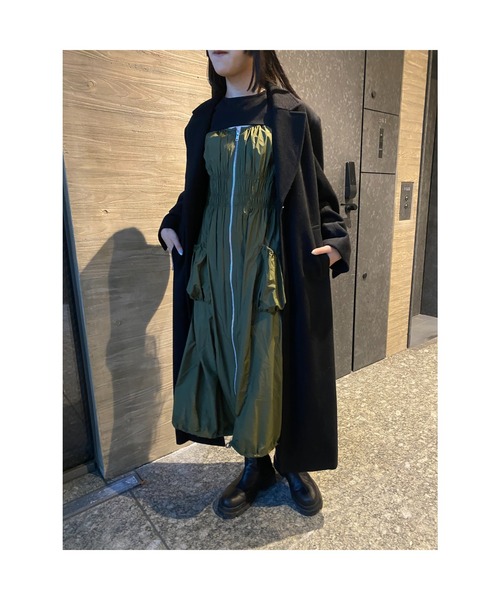 LEANN MOMENT（リーンモーメント）の「Gather layered dress（ワンピース・レディース・ブラック/カーキ・SMALL/MEDIUM）」の15枚目の写真