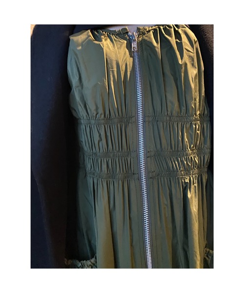 LEANN MOMENT（リーンモーメント）の「Gather layered dress（ワンピース・レディース・ブラック/カーキ・SMALL/MEDIUM）」の21枚目の写真