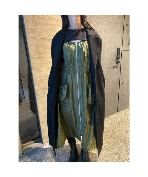 LEANN MOMENT（リーンモーメント）の「Gather layered dress（ワンピース・レディース・ブラック/カーキ・SMALL/MEDIUM）」の16枚目の写真