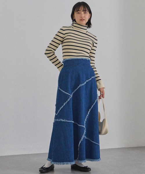 LAVEANGE（ラビアンジェ）の「リメイクデニムスカート（デニムスカート・レディース・ブラック/ネイビー・4L/LL/M/3L）」の18枚目の写真