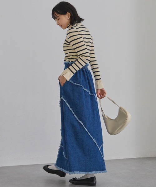 LAVEANGE（ラビアンジェ）の「リメイクデニムスカート（デニムスカート・レディース・ブラック/ネイビー・4L/LL/M/3L）」の19枚目の写真